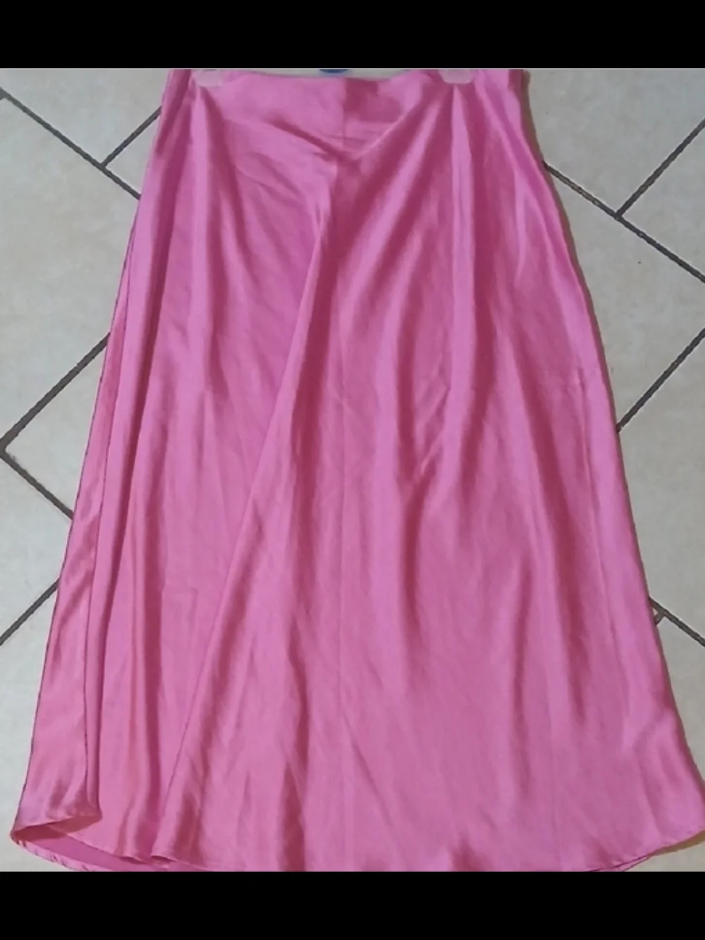 Gianni Bini Womens Sz L Pink Satin Maxi Skirt